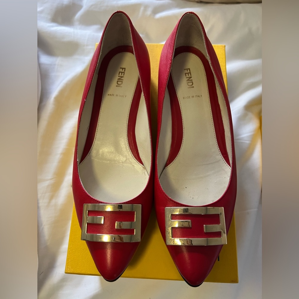FENDI Woman’s Red Flat Shoes